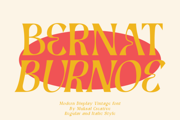 Bernat Burnoe: A Modern Display Font with Vintage Charm