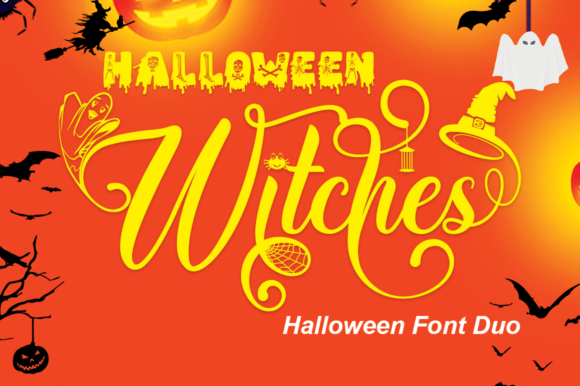 Halloween Witches Duo Font for Web Design