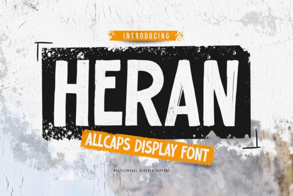 Heran: A Textured Display Font for Editorial Elegance