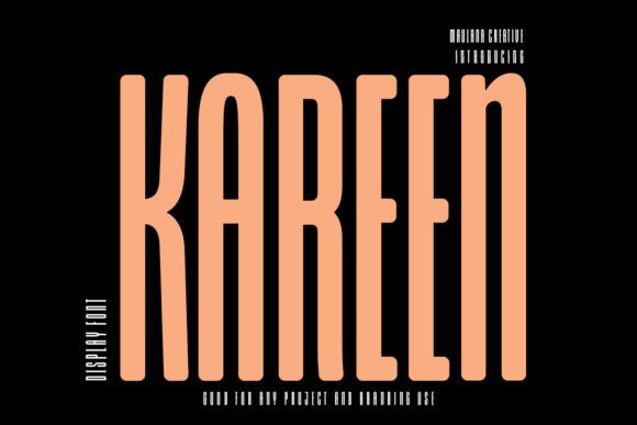 Kareen: A Modern Display Font for Your Business Branding