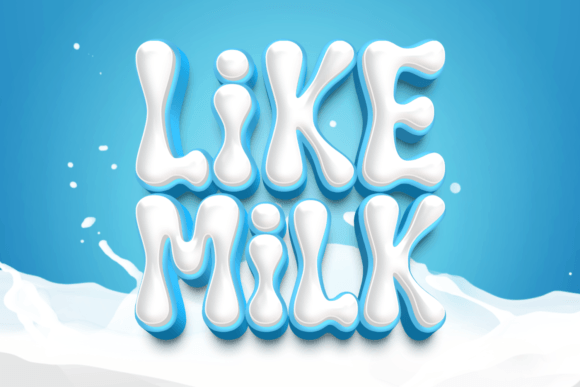Like Milk: A Playful Display Font for Editorial Design