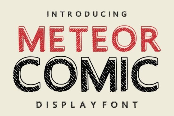 Meteor Comic Display Font for Web Design
