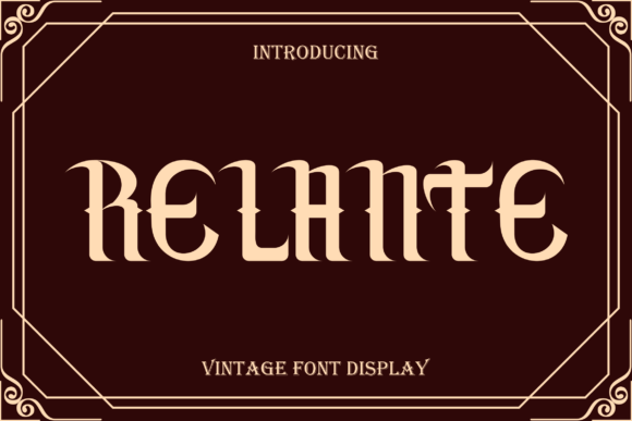 Relante: A Vintage-Style Display Font for Creative Branding