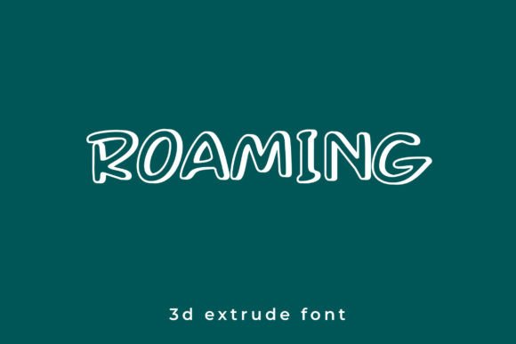 Roaming Font for Modern Editorial Design