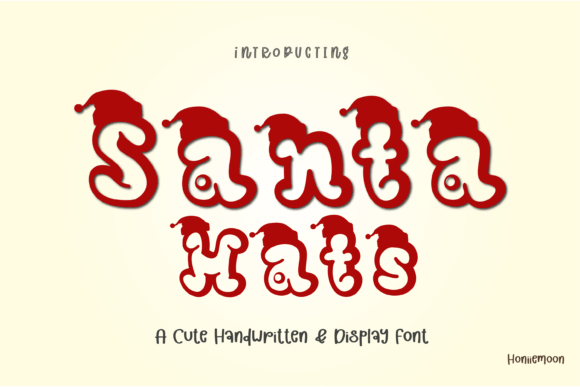 Santa Hats Font for Festive Editorial Design