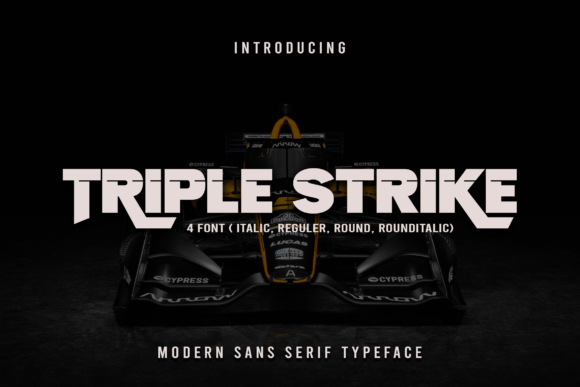 Triple Strike: A Modern Display Font for Editorial Design